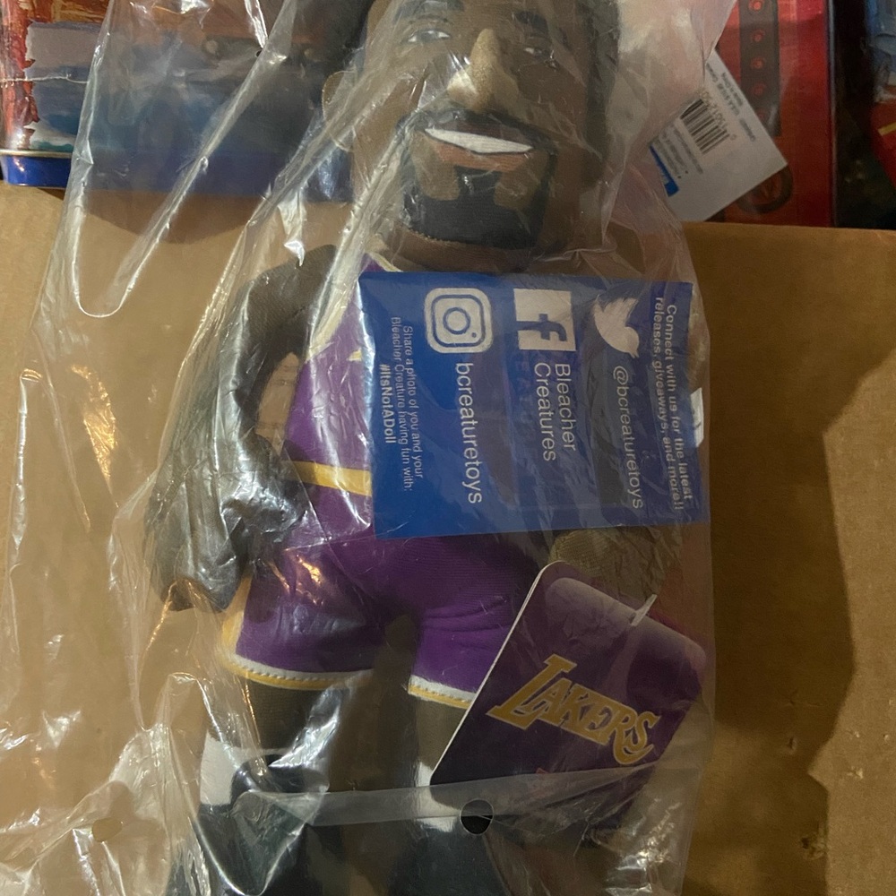 Kobe Bryant Lakers Plush Toy in Purple and Black